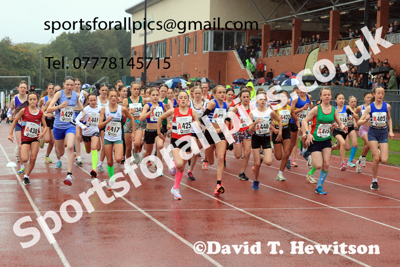 Girls Under-13s 2025 Northern Athletics Autumn Road Relays, Leigh, Lancashire. Photo: David T. Hewitson/Sports for All Pics